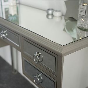 Unique Modern Design <b>Mirrored</b> Desk <b>Console</b> Table for Bedroom Vanity or Makeup Vanity Home Decorative <b>Console</b> Table - Product Image 3