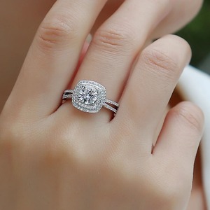 Customize Hip Hop <b>Cluster</b> Ring Moissanite Fully Iced Design Hip Hop Moissanite Diamond Ring Sterling Silver for Unisex - Product Image 2