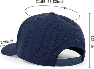 หมวกแก๊ปสีน้ำเงินกรมท่า 6 แผง แบบ Snapback ตาข่ายระบายอากาศได้ดี ปรับขนาดได้ เหมาะสำหรับกิจกรรมกลางแจ้ง สวมใส่ได้ทั้งชายและหญิง ฤดูใบไม้ผลิ ฤดูร้อน สำหรับผู้ใหญ่ - Product Image 6