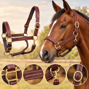 Haltères et colliers pour chevaux en cuir véritable pour les marques d'équipements équestres haut de gamme, avec fabrication sur mesure - Product Image 4