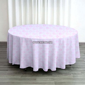 Mantel Redondo de Algodón de 300 cm para Mesa de Comedor de 10 Plazas, Tela Suave y Duradera para el Hogar, Cocina, Jardín, Eventos, Producto a Bajo Precio - Product Image 2