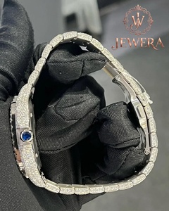 Reloj de Diamantes Moissanite de Acero Inoxidable para Hombre Más Vendido, con Movimiento de Cuarzo de Alta Precisión y Bisel de Diamantes en Oferta - Product Image 2