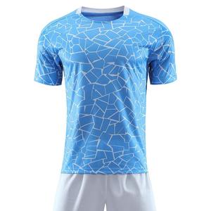 Maillots de football unisexes pour adultes, uniforme de football, manches courtes, shorts de football, impression par sublimation, 100% polyester respirant - Product Image 1