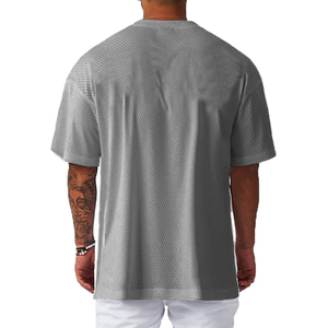 Relaxed Fit Drop Shoulder Cheap Price Athletic Workout T shirts Blank Cotton T Shirts Wholesale Bulk Discount Oversized Shirts - Product Image 2
