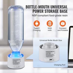 Bouteille d'eau hydrogénée portable de 380 ml/13,4 oz, générateur d'eau hydrogénée, application pour camping-car, technologie SPE, ioniseur d'eau riche en hydrogène - Product Image 3