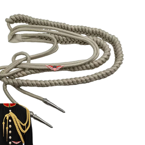 สายสะพายไหล่เครื่องแบบเยอรมันสีทองแบบถัก  สายถักทองคำ  ปลายสายโลหะ  สายโลหะ - Product Image 5