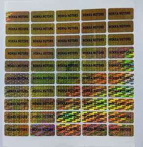 Étiquettes adhésives holographiques dorées Digitech Label P3, matériau holographique couleur argent, papier de haute qualité, usage professionnel et commercial - Product Image 1