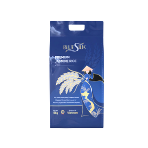 [Precio de Fábrica] Arroz Jazmín Premium Bluesilk 5% Grano Partido 5KG Arroz Blanco de Grano Largo Seco OEM Venta al por Mayor a Granel PP BOPP - Product Image 1