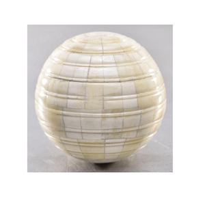 Motif à carreaux boules d'incrustation d'os vaisselle boules de pièce maîtresse disponibles dans toutes les tailles salon vitrine boule douée décor à la maison - Product Image 4