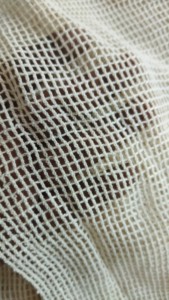 Eco-Friendly Cotton Letter Punch Style <b>Drawstring</b> <b>Bag</b> Bundle Pocket Custom Logo Mesh Fruit <b>Bag</b> Daily Shopping Canvas - Product Image 3