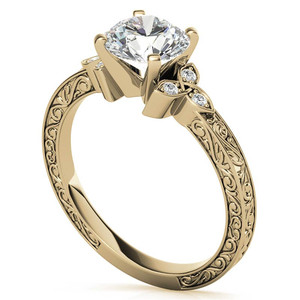 Classic Designer 18k SOLID Gold <b>Ring</b> Round Brilliant Lab Grown Diamond Antique <b>Celtic</b> Knot Engagement <b>Ring</b> For Women And Girls - Product Image 2