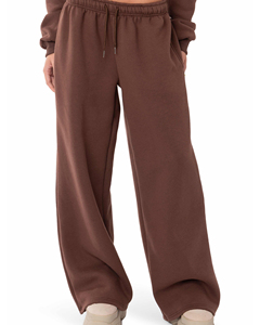 Pantalon d'été taille haute pour femme, coupe large, en coton éponge noir, ample, longueur intégrale, décontracté, séchage rapide, respirant, avec poches, élastique - Product Image 3