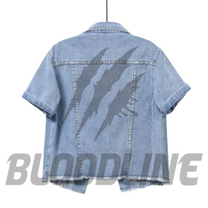 เสื้อแจ็คเก็ตเดนิมทรงบลูซองสำหรับผู้หญิง แขนปกติ ติดกระดุม คอปก ผ้าสีน้ำเงินล้วน ระบายอากาศได้ดี เป็นมิตรกับสิ่งแวดล้อม แห้งเร็ว ผ้าฝ้าย สำหรับฤดูหนาว - Product Image 2
