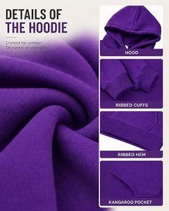 Custom Logo High Quality 300gsm <b>Waterproof</b> Eco-Friendly Cotton Fleece Winter Streetwear Regular Fit Heavy Pullover <b>Hoodies</b> Men - Product Image 5