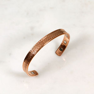 Bracelet de thérapie magnétique en cuivre pur - Jonc ouvert réglable pour soulager les douleurs arthritiques, bijou de bien-être et de guérison - Product Image 3