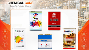 Customizable Square <b>Metal</b> Tin Cans with Pouring Cap for Paint and Chemical <b>Packaging</b> Vietnam - Product Image 3