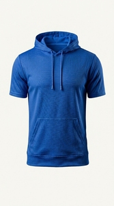 <b>Plain</b> <b>Hoodie</b> Tee Breathable Activewear for Men - Product Image 2