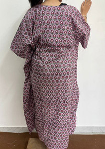 Vestido Kaftan de Algodón con Estampado Étnico para Mujer, Diseño Cómodo de Longitud Completa - Product Image 5