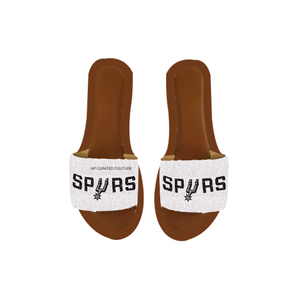 Custom Beaded latest trendy <b>Slippers</b> Game Day Stadium Comfortable <b>Open</b> <b>Toe</b> Fashion Slides Women's Summer Wear - Product Image 1