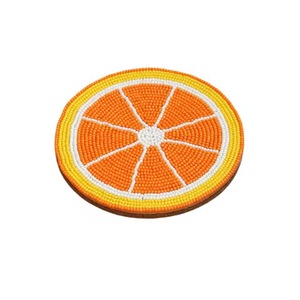 CRYSTAL CRAFT customized <b>beaded</b> handmade <b>coaster</b> latest personalized <b>beaded</b> custom decorative pieces <b>beaded</b> promotional <b>coaster</b> - Product Image 1