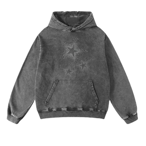 Sweat-shirt à capuche décontracté pour homme, en mélange polyester-coton écologique, imprimé numérique délavé à l'acide, idéal pour l'automne - Product Image 5