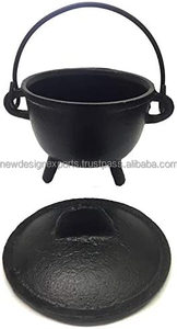 Caldero de hierro fundido con asa y tapa para otoño, verano, primavera, difuminado de madera de agar y rituales para quemar incienso, uso aromático - Product Image 2