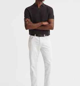Pull en cachemire tendance personnalisé, chemise à col polo en cachemire uni, pull en tricot sport surdimensionné pour homme - Product Image 5