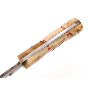 Couteau à dépecer Burraq artisanal en acier Damas de 9 pouces avec une belle poignée et un étui en cuir, parfait pour les activités de plein air et les cadeaux - Product Image 1