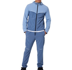 Ensemble de survêtement coupe-vent pour homme 2026, design personnalisé, vente en gros, taille élastique, style streetwear décontracté, avec empiècements personnalisés, léger, vêtements de sport - Product Image 1
