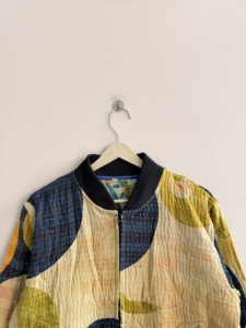 Casual Handmade Indian Vintage Kantha Boho Zipper <b>Jacket</b> Breathable Windproof Eco-Friendly V-neck - Product Image 2