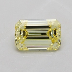 Diamant de laboratoire CVD certifié IGI 1,01 ct, taille émeraude, jaune clair fantaisie, VS1, EX Poli, vente en gros, diamant en vrac, fabricant en stock - Product Image 1