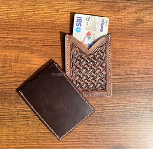 เคสใส่บัตรเครดิตทรงสี่เหลี่ยมผืนผ้าหนังถือด้วยมือขนาดเล็กน่ารักแบบตะวันตก - Product Image 6