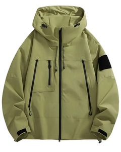 Veste de pluie pour moto sur mesure en gros, veste softshell imperméable à capuche pour l'hiver, veste safari en nylon/polyester - Product Image 1