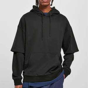 Sweat-shirts à capuche vintage pour hommes en gros, double couche, manches longues, coupe oversize, effet délavé, fabricant OEM de mode - Product Image 1