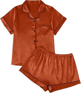 Conjunto de Pijama de Manga Corta con Estampado de Leopardo para Mujer, Ropa de Dormir Informal de Algodón, Pantalones Cortos de Verano de Dos Piezas, Cuello Camisero con Botones - Product Image 5