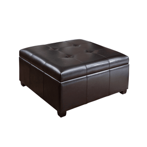 Pouf Contenitore Trapuntato Quadrato Grande da 35 Pollici con Poggiapiedi per Soggiorno, Panca e Arredamento - Product Image 4