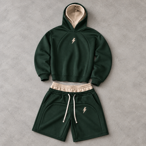 Conjuntos de Shorts con Cordón y Sudadera con Capucha a Juego, Ribete en Contraste, Estilo Diario, Ropa de Fin de Semana, Looks Urbanos, Surtido de Boutique - Product Image 2