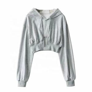 Free Sample Crop <b>Top</b> Hoodie Custom Camouflage Jacket Most Popular Plus Size <b>Women</b> Clothing Casual Summer Oversized XXL Winter - Product Image 5