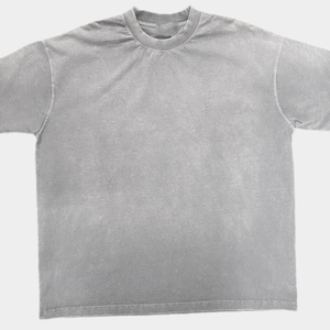 เสื้อยืดโอเวอร์ไซส์ผู้ชาย ผ้าคอตตอนพรีเมียมเนื้อหนา สไตล์วินเทจฟอกสี ทรงหลวม คอกลม แขนสั้น แฟชั่นสตรีทแวร์ลำลอง - Product Image 6