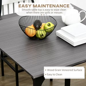 5-Piece Counter Height <b>Bar</b> <b>Table</b> Set with Space Saving Design Square <b>Kitchen</b> <b>Table</b> Chairs with Metal Legs Indus Dining Room Set - Product Image 5