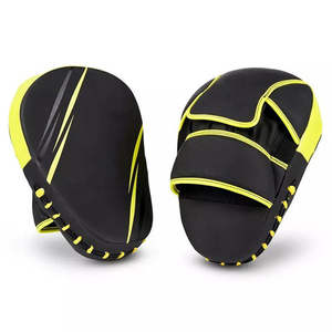 Guantes de boxeo curvos de cuero con logotipo personalizado impreso, almohadillas de enfoque para boxeo - Product Image 6