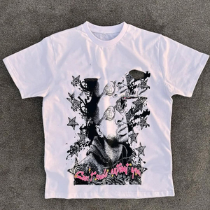 Camiseta Vintage con Estampado DTG y Lavado Ácido para Hombre, 100% Algodón, Hombros Caídos, Corte Holgado y Cuadrado, Diseño Recortado, Tejido de Tela - Product Image 6