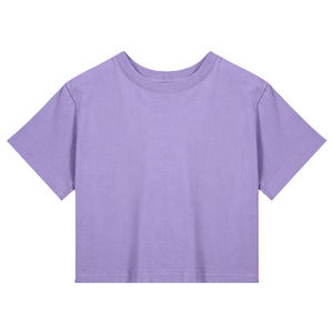 Camiseta Corta de Verano para Mujer, Holgada, de Color Sólido, Transpirable, para Yoga, Running, Deportes, Casual, 100% Algodón, Ecológica, Personalizable - Product Image 2