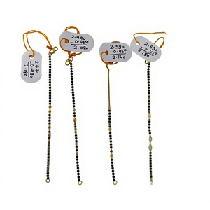 22k <b>Solid</b> <b>Gold</b> Mangalsutra Bracelet for Women Handmade Daily Wear Black Beads <b>Gold</b> Chain Bracelet Traditional Indian Jewelry - Product Image 1