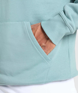 Sudadera con Capucha Oversize para Hombre 2026, Color Sólido, Felpa de Algodón, Informal, con Bolsillo, para Otoño, Corte Regular, Azul Claro - Product Image 6