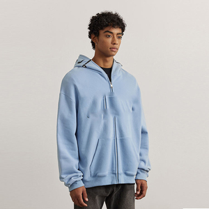 Sweat-shirt élégant à capuche zippé sur toute la longueur, confortable et chaud, parfait pour les hommes, les femmes, les adolescents et les jeunes adultes. - Product Image 2