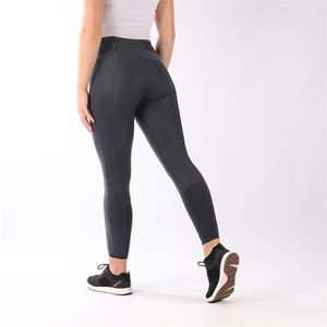 Customized Luxury Equestrian Chaps Pants for <b>Women</b> Silicone Material Button Buckle Closure White Full Seat Leggings Phone - Product Image 4