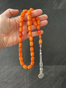 Tasbih de Resina Hecho a Mano, Ecológico y Duradero, con Cuentas Lisas y Pulimentadas, Perlas Principales, Tasbih Islámico - Product Image 2