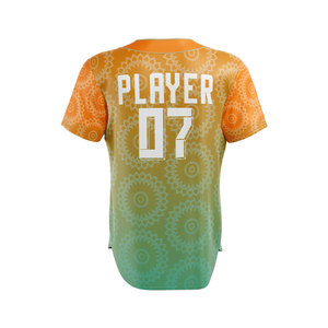 Customized Women's <b>Button</b> Down Closure Breathable Baseball Jerseys Plus Size Custom Front Logo Silk Screen Printed Softball Wear - Product Image 6