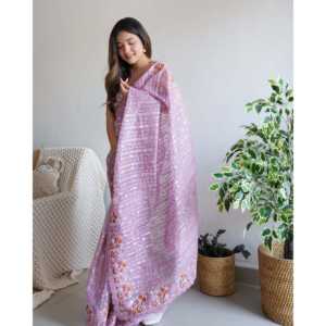 ชุดราตรีปักลายหลายเส้นและลำดับชุดส่าหรีสำหรับงานปาร์ตี้ - Product Image 6